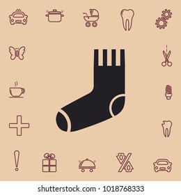 Sock icon, vector design element