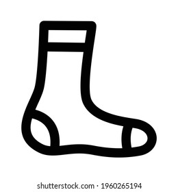 Sock icon vector illustration in black and white design.