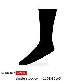 Sock icon. Vector illustration of Christmas socks. Simple illustration of socks vector icon for web and mobile design. Vector graphics.