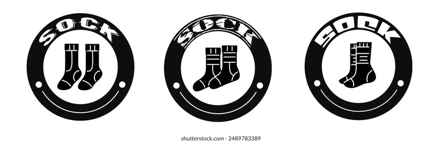 Sock icon vector. Logo design for business. Stock vector.