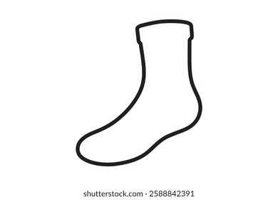 sock icon vector silhouette isolated in white background