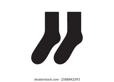 sock icon vector silhouette isolated in white background