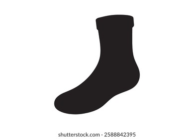 sock icon vector silhouette isolated in white background