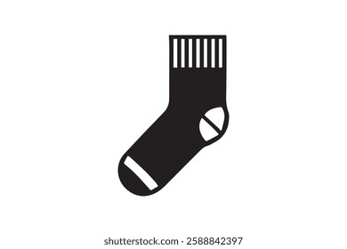 sock icon vector silhouette isolated in white background