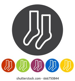 Sock icons. Vector illustration.

