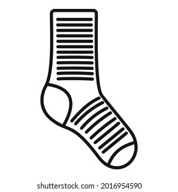 Sock item icon outline vector. Wool pair. Cotton sock