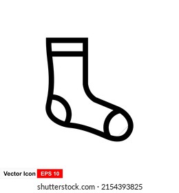 Sock line icon. linear style sign for mobile concept and web design. Symbol, logo illustration. Vector graphics.