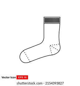 Sock line icon. linear style sign for mobile concept and web design. Symbol, logo illustration. Vector graphics.