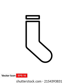 Sock line icon. linear style sign for mobile concept and web design. Symbol, logo illustration. Vector graphics.
