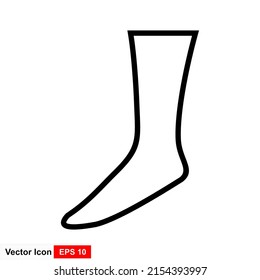 Sock line icon. linear style sign for mobile concept and web design. Symbol, logo illustration. Vector graphics.
