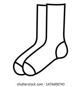 Sock line icon, logo isolated on white background