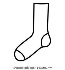 Sock line icon, logo isolated on white background