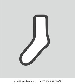 Socken-Line-Symbol auf einem Hintergrund. Vektorgrafik.