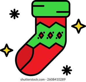 Sock Line vector Icon Design