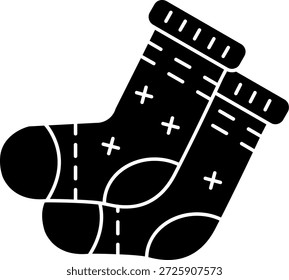 Diseño de icono de Vector de línea de calcetín
