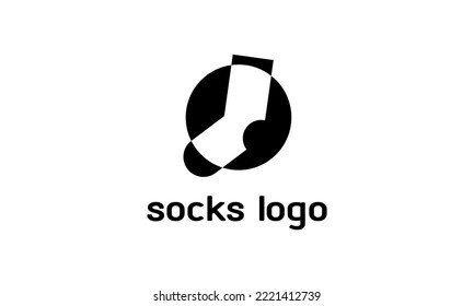 Sock logo design concept. Playful and cartoon sock logo style.