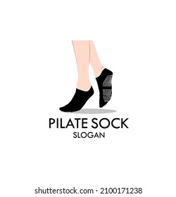 Sock Logo, Pilate Yoga logo, Yoga Sock Logo Design