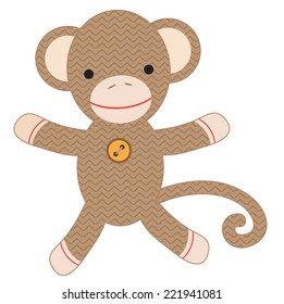 Sock monkey vector illustration