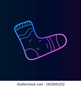 Sock nolan icon. Simple thin line, outline illustration of Autumn icons for UI and UX, website or mobile application