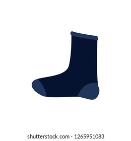 Sock. Sock on a white background. Sock silhouette. Vector illustration. EPS 10.