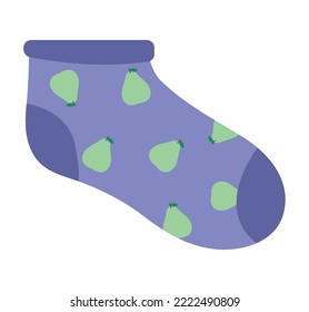 sock with pears over white