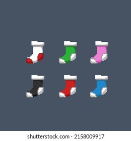 conjunto de oscilaciones con un color diferente en el estilo de arte de píxeles