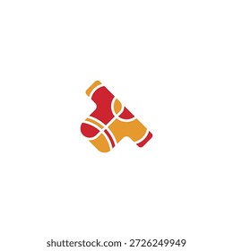 Sock with shirt logo combination.