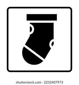 Sock solid Icon. Social media sign icons. Vector illustration isolated for graphic, web design, apps and websites