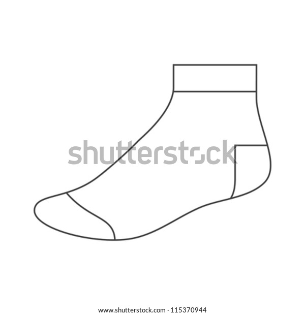 Sock Template Stock Vector (Royalty Free) 115370944