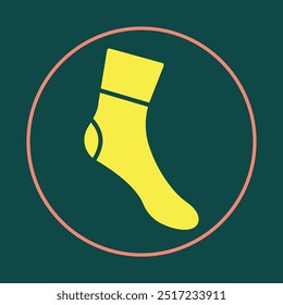 Sock trendy icon stylish abstract vector illustration colorful artwork lovely design.eps