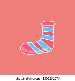 sock vector. hand drawn icon. editable stroke.