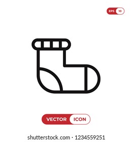 Sock vector icon