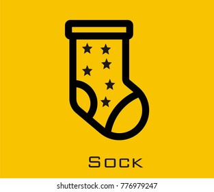 Sock vector icon