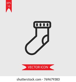 Sock vector icon, illustration symbol