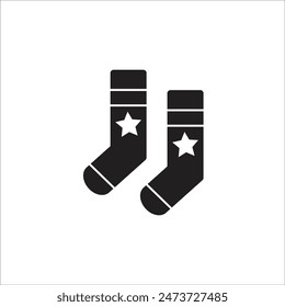 sock vector icon line template