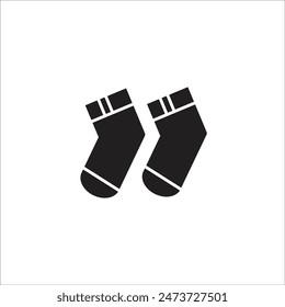 sock vector icon line template