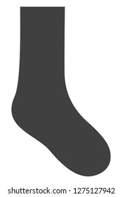 Sock vector icon symbol. Flat pictogram is isolated on a white background. Sock pictogram designed with simple style.