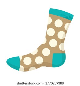 Sock vector icon.Cartoon vector icon isolated on white background sock.