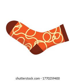 Sock vector icon.Cartoon vector icon isolated on white background sock.