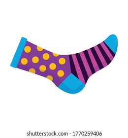 Sock vector icon.Cartoon vector icon isolated on white background sock.