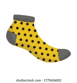 Sock vector icon.Cartoon vector icon isolated on white background sock.