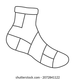 Sock-Vektorsymbol.Outline-Vektorsymbol einzeln auf weißem Hintergrund-Sock.