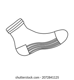 Sock-Vektorsymbol.Outline-Vektorsymbol einzeln auf weißem Hintergrund-Sock.