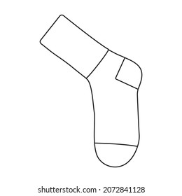 Sock vector icon.Outline vector icon isolated on white background sock.