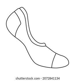 Sock vector icon.Outline vector icon isolated on white background sock.