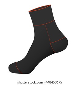 Sock in a vector on a white background.