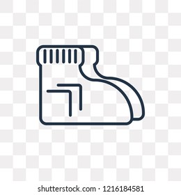 Sock vector outline icon isolated on transparent background, high quality linear Sock transparency concept can be used web and mobile