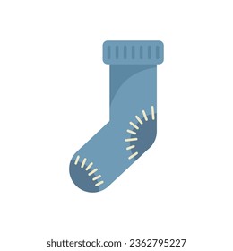 Sock waste icon flat vector. Garbage bin. Ecology sort isolated