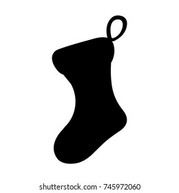 Sock XMas icon. Simple style. Vector Illustration for Christmas day.