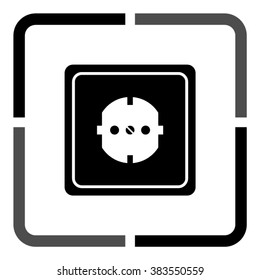 Socket  - black vector icon